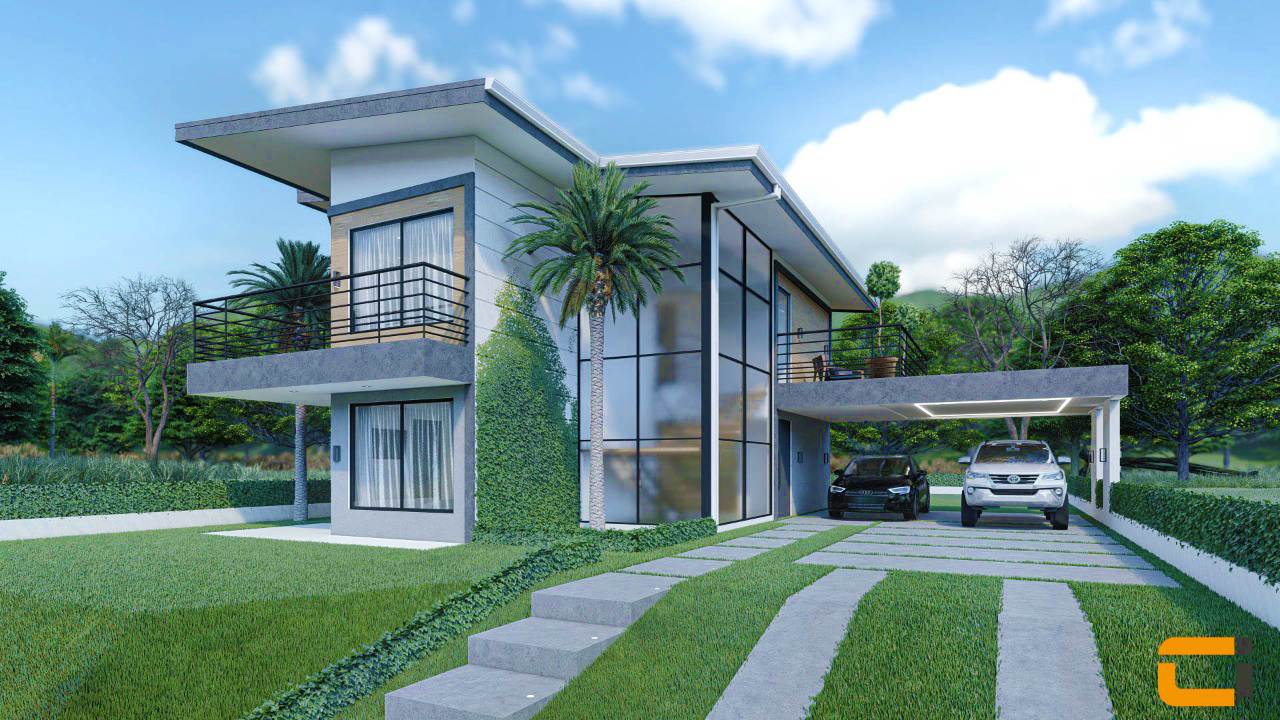 Área: 238m2 Modalidad: Llave en Mano Este hermoso proyecto está distribuido de la siguiente manera: Planta baja: a. Sala y cocina abierta b. Un cuarto con baño amplio y walking closet propio c. Un baño para las áreas comunes d. Un cuarto de pilas externo e. Una cochera abierta amplia para dos carros. Planta alta: a. Tres cuartos con balcón propio, uno de ellos con baño propio y walking closet b. Un baño completo c. Una terraza amplia ubicada cobre la cochera. Acabados: Se definirán con los clientes de manera que se adecúen al presupuesto establecido. Casa Miramonte se realizará mediante la modalidad llave en mano y quedará completamente terminada siguiendo los gustos y necesidades del cliente.